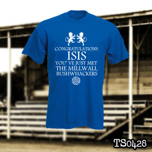 MILLWALL FC T-shirt BUSHWHACKERS Terrorising England for 40 years alle Größen 