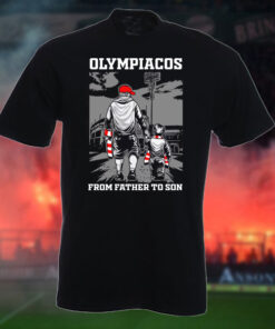 OLYMPIACOS FROM FATHER TO SON T-SHIRT